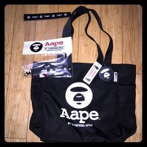 Aape By A Bathing Ape Tote Bag/ Long Clip/Key Hold